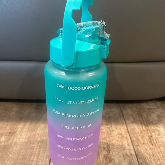 Teal and Purple Motivational Water Bottle - Picture 1 of 3